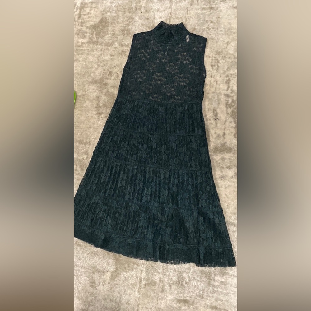 See by Chloe lace emerald green knee length dress